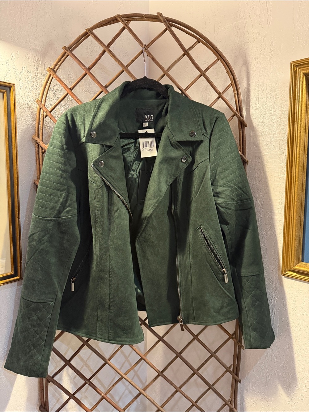 Kut from the Kloth Emerald GreenMoto Jacket